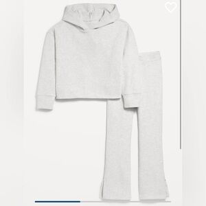 NWT Old Navy Plush Ribbed Hoodie and Flare Pants Set